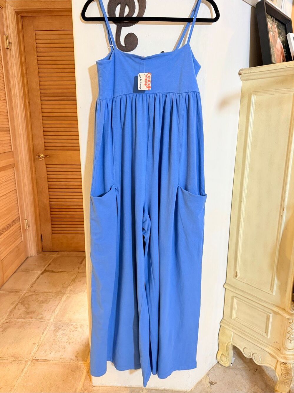 NWT Free People Movement Hot Shot Strappy Onsie in light cobalt blue